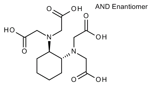 trans-1,2-Diaminocyclohexane-N,N,N',N'-tetracetic acid monohydrate, molecular structure