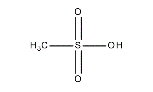 Acide méthanesulfonique, molecular structure