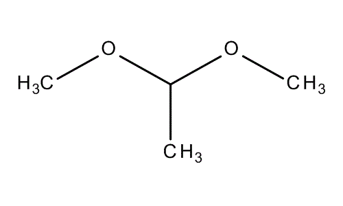 Acétal méthylique d'acétaldéhyde, molecular structure