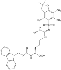Fmoc-Arg(Me,Pbf)-OH, molecular structure