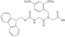 Fmoc-Gly-(Dmb)Gly-OH, molecular structure