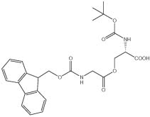 Boc-Ser(Fmoc-Gly)-OH, molecular structure