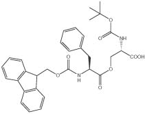 Boc-Ser(Fmoc-Phe)-OH, molecular structure