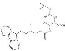 Boc-Thr(Fmoc-Gly)-OH, molecular structure