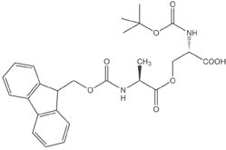 Boc-Ser(Fmoc-Ala)-OH, molecular structure