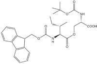Boc-Ser(Fmoc-Ile)-OH, molecular structure