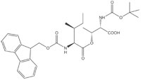 Boc-Thr(Fmoc-Ile)-OH, molecular structure