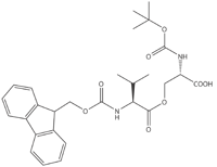Boc-Ser(Fmoc-Val)-OH, molecular structure