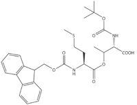 Boc-Thr(Fmoc-Met)-OH, molecular structure