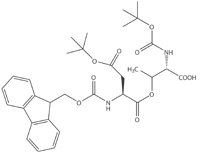 Boc-Thr(Fmoc-Asp(OtBu))-OH, molecular structure
