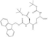 Boc-Ser(Fmoc-Asp(OtBu))-OH, molecular structure