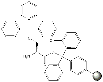 H-Cys(Trt)-2-ClTrt resin, molecular structure
