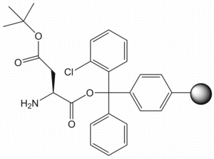 H-Asp(OtBu)-2-ClTrt resin, molecular structure