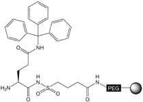 H-Gln(Trt)-Sulfamylbutyryl NovaSyn® TG resin, molecular structure