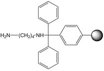 1,4-Diaminobutane trityl resin, molecular structure