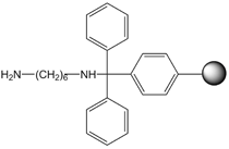 1,6-Diaminohexane trityl resin, molecular structure