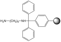 1,5-Diaminopentane trityl resin, molecular structure