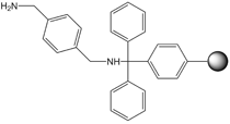 1,4-Bis-(aminomethyl)-benzene trityl resin, molecular structure