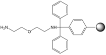 Bis-(2-aminoethyl)-ether trityl resin, molecular structure