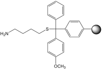 4-Aminobutanethiol 4-methoxytrityl resin, molecular structure