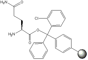 H-Gln-2-ClTrt resin, molecular structure