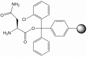 H-Asn-2-ClTrt resin, molecular structure