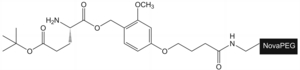 H-Glu(OtBu)-HMPB NovaPEG resin, molecular structure