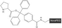 H-Pro-Trityl-NovaPEG resin, molecular structure