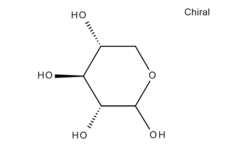 D(+)-Xylose, molecular structure